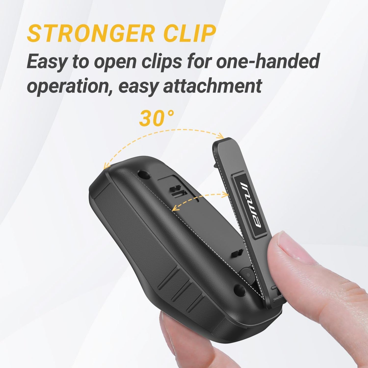 Inwa Wearable Bluetooth Speaker, Clip-on Wireless Portable Speakers, IP67 Waterproof Clip Speaker, Built-in Mic for Hands-Free Music/Calls, Mini Speaker for Work/Home/Outdoor(Yellow)