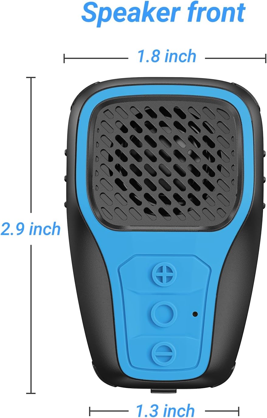 Inwa Wearable Bluetooth Speaker, Clip-on Wireless Portable Speakers, IP67 Waterproof Clip Speaker, Built-in Mic for Hands-Free Music/Calls, Mini Speaker for Work/Home/Outdoor(Blue)