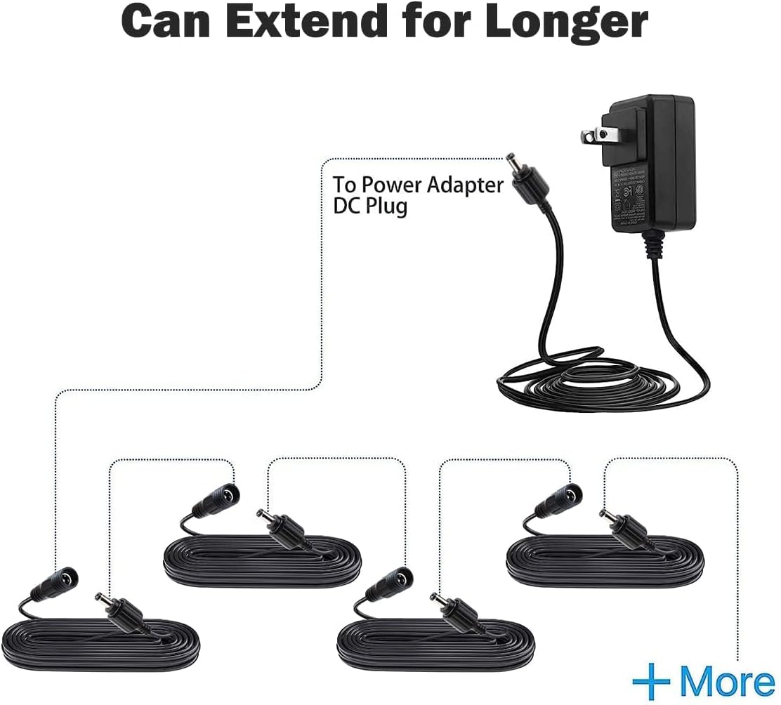 Inwa Bluetooth Outdoor Speaker Waterproof Extension Cords, Each Cord is 16ft Long, and 2 Cords Included, with Waterproof Joints and Rubber Sealing Rings, ONLY for MZ-621 (NOT Applicable to MZ-511)