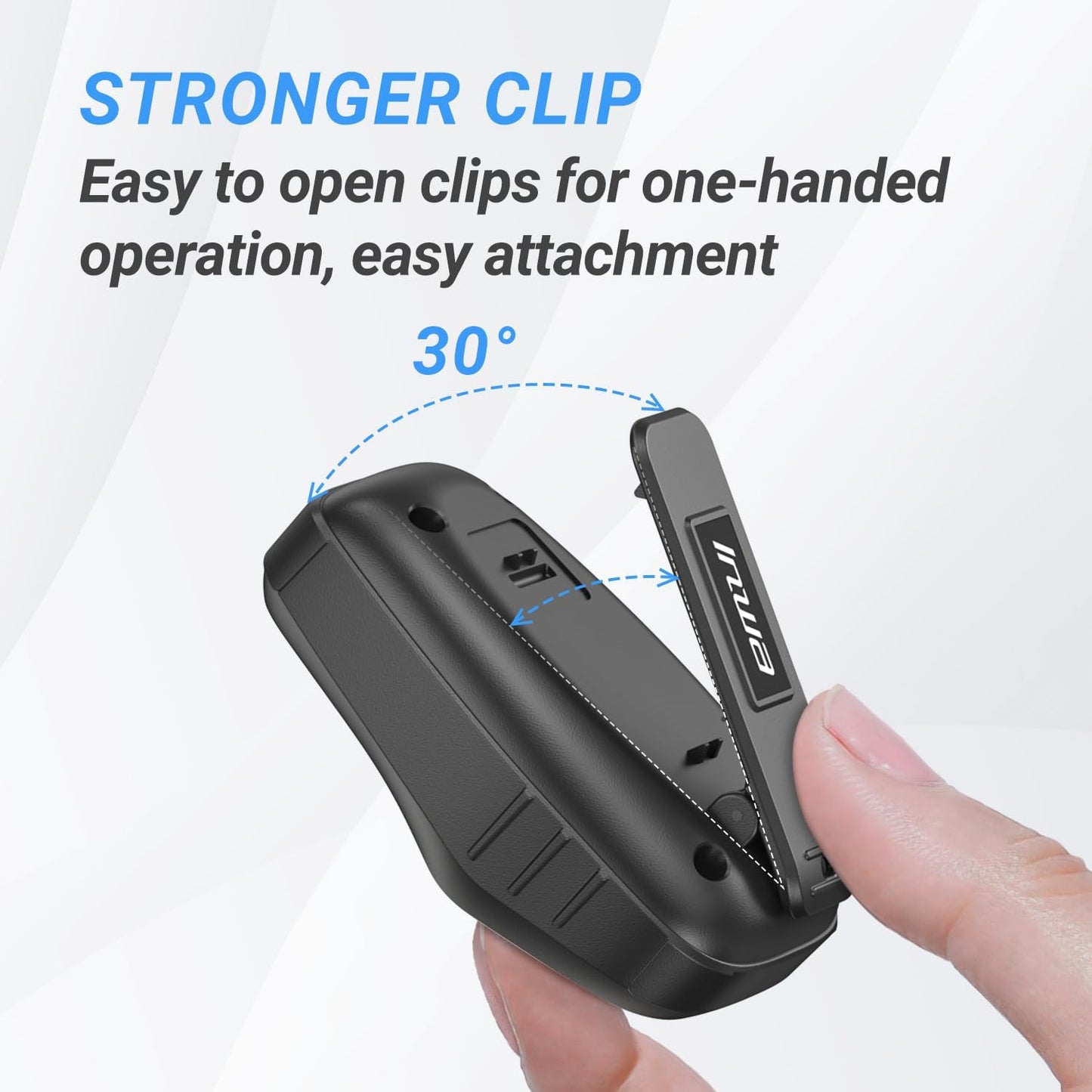 Inwa Wearable Bluetooth Speaker, Clip-on Wireless Portable Speakers, IP67 Waterproof Clip Speaker, Built-in Mic for Hands-Free Music/Calls, Mini Speaker for Work/Home/Outdoor(Blue)