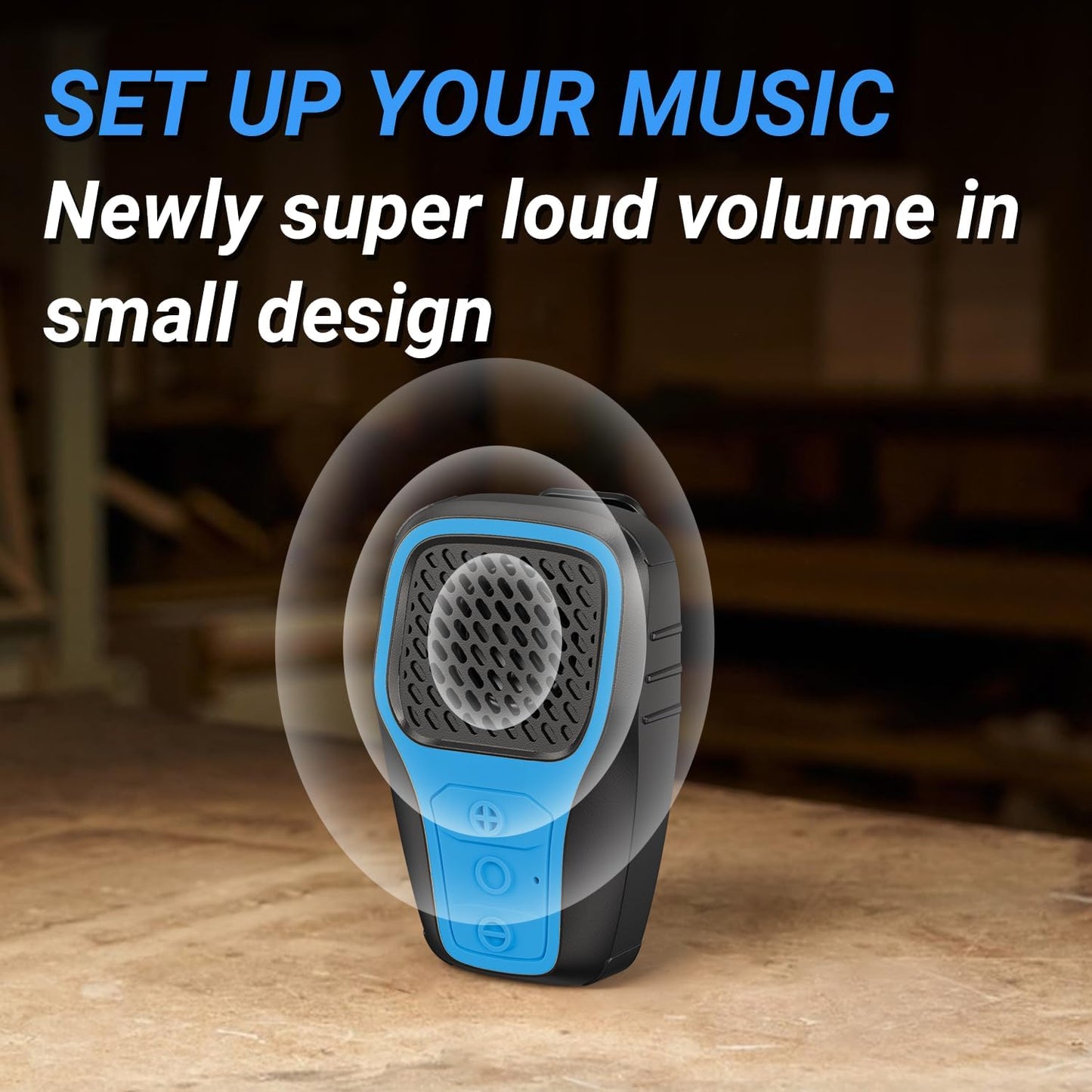 Inwa Wearable Bluetooth Speaker, Clip-on Wireless Portable Speakers, IP67 Waterproof Clip Speaker, Built-in Mic for Hands-Free Music/Calls, Mini Speaker for Work/Home/Outdoor(Blue)