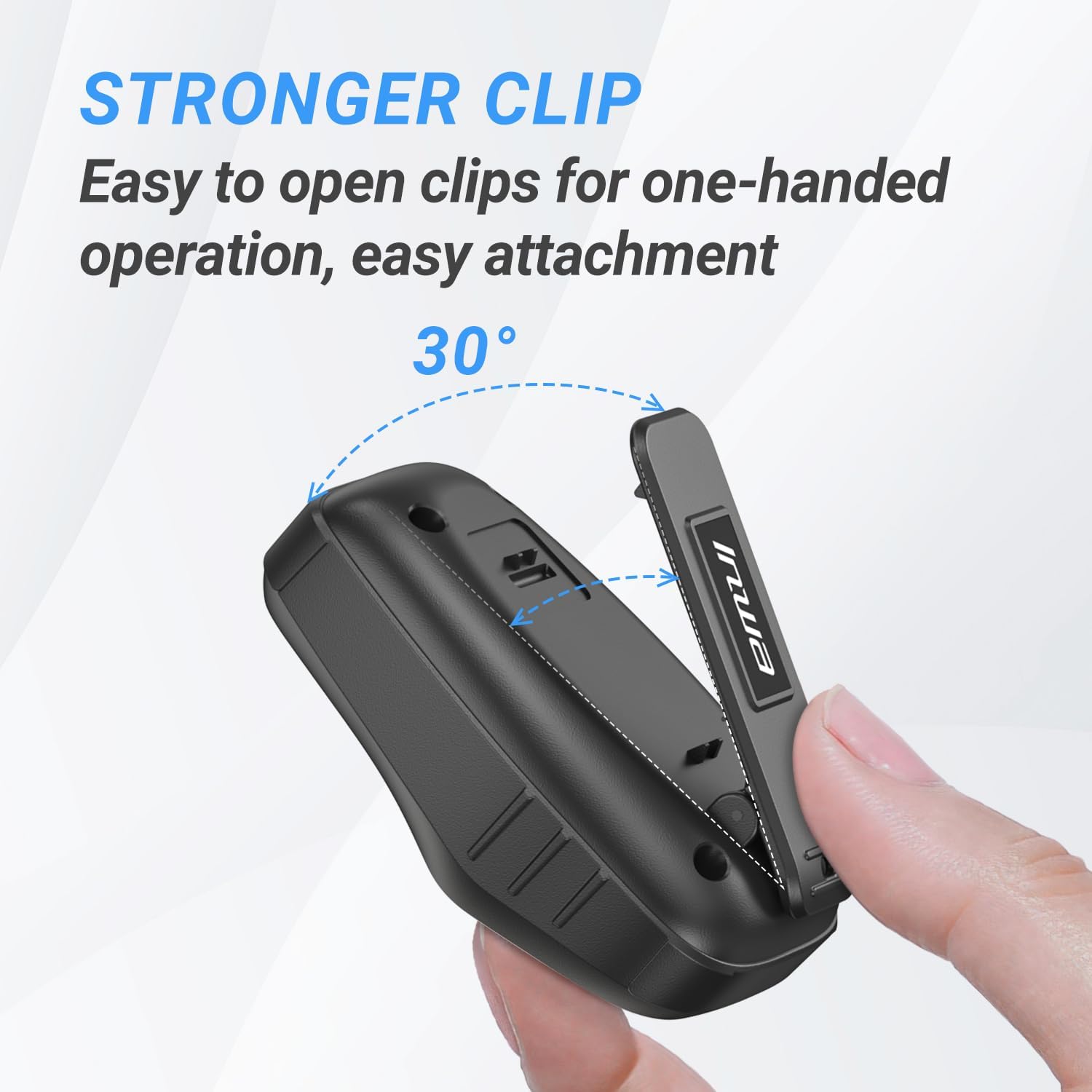Inwa Wearable Bluetooth Speaker, Clip-on Wireless Portable Speakers, IP67 Waterproof Clip Speaker, Built-in Mic for Hands-Free Music/Calls, Mini Speaker for Work/Home/Outdoor(Blue)