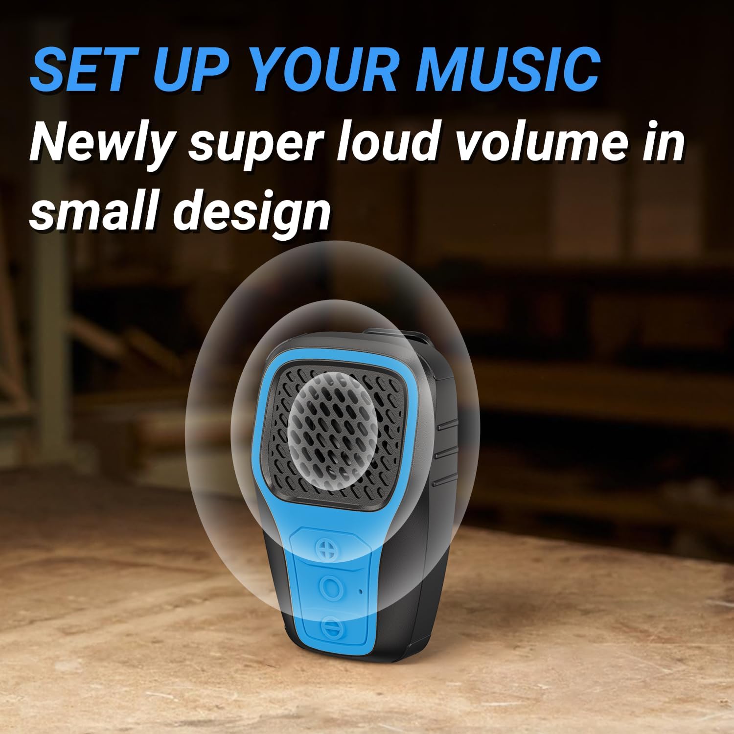 Inwa Wearable Bluetooth Speaker, Clip-on Wireless Portable Speakers, IP67 Waterproof Clip Speaker, Built-in Mic for Hands-Free Music/Calls, Mini Speaker for Work/Home/Outdoor(Blue)